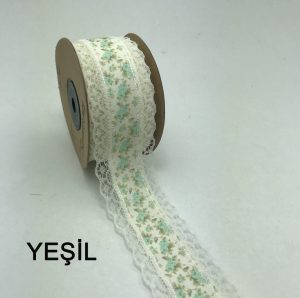 Lace-Edged Printed Ribbon - 40MM Width, 10 Meters Roll - 100% Polyester