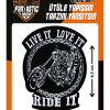 Biker Badge Black and White Iron On Patch – DIY Clothing Embellishment