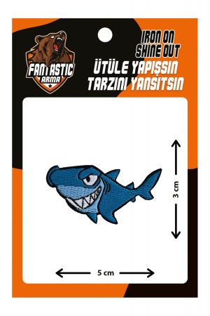 Iron on Patch for Clothing Cute Decoration Shark Patch for Jeans, Bags, Arts Crafts, DIY