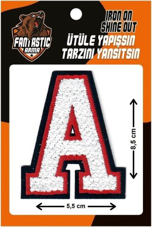 Iron on Patch Letter A Applique for Clothes, Dress, Hat, Jeans