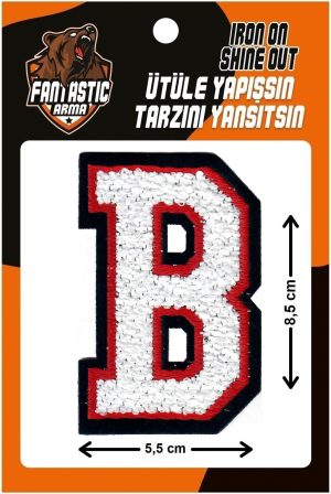 Iron on Patch Letter B Applique for Clothes, Dress, Hat, Jeans