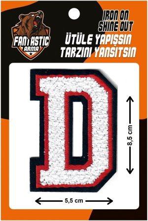 Iron on Patch Letter D Applique for Clothes, Dress, Hat, Jeans