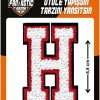 Iron on Patch Letter H Applique for Clothes, Dress, Hat, Jeans