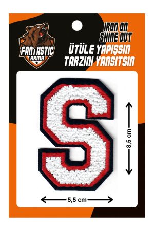 Iron on Patch Letter S - Sew on Patch for Clothes, Bags