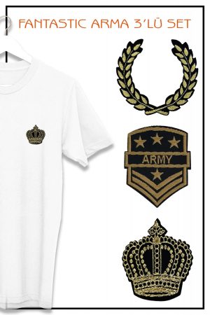 Iron on Patches 3Pcs Random Assorted Decorative Sew on Patches Army King Crown