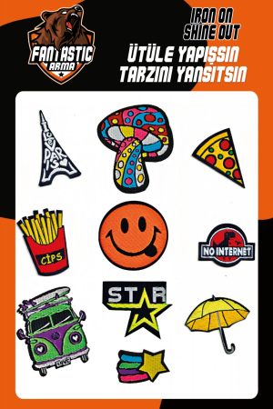 Iron on Patches Mushroom Fast Food 10Pcs Random Assorted Decorative Sew on Patches