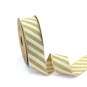 glitter gold jacquard ribbon