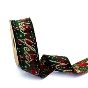 christmas jacquard ribbon happy new year