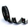 black jacquard ribbon trim for birthday party