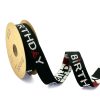 black and white jacquard ribbon for birthday party