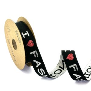 black jacquard ribbon