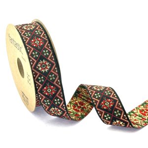 Colorful Geometric Jacquard Ribbon for DIY Clothing Accessories
