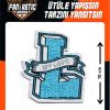 Iron on Patch Blue Letter L My Love Design