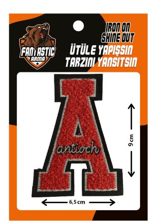 Letter A Iron on Patch - Red Sew on Patch