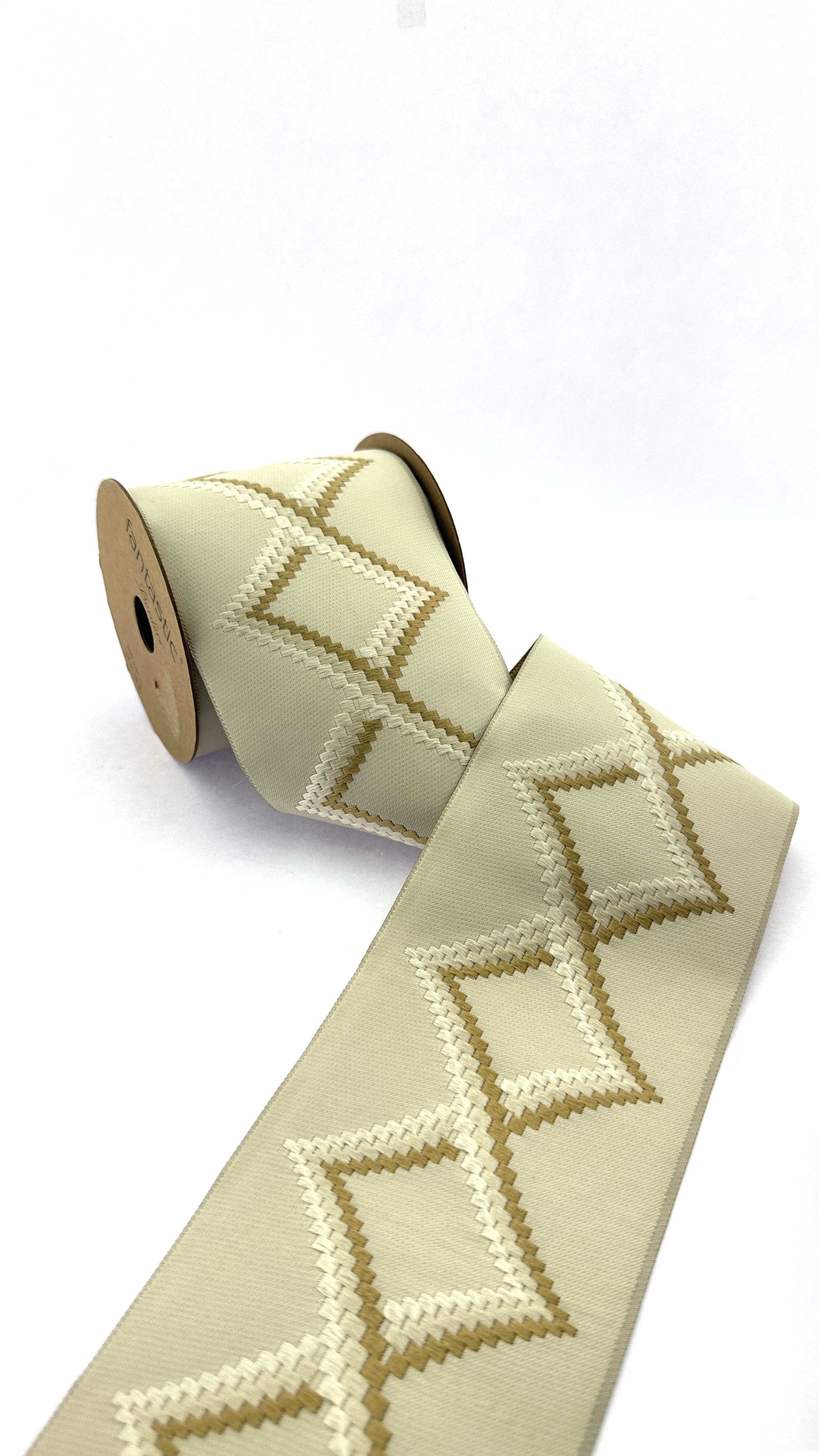 1 Curtain Trim Embroidery Trim Tape, 3.93 inch Woven Trim for Pillows and Home Decor, Drapery Trim Tape, Window Treatment Trim 100201
