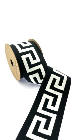 Drapery Banding Tape, Embroidery Trim, 2.75 inch Woven Trim for Pillows and Home Decor, Drapery Trim Tape, Window Treatment Trim 70197