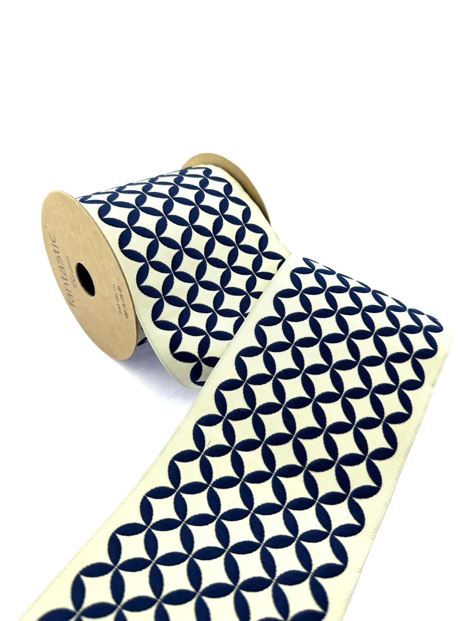 Drapery Banding Tape, Embroidery Trim, 3.93 inch Woven Trim for Pillows and Home Decor, Drapery Trim Tape, Window Treatment Trim 100185