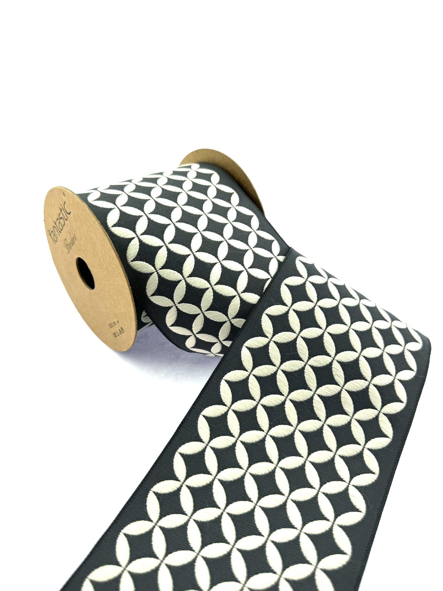 Drapery Banding Tape, Embroidery Trim, 3.93 inch Woven Trim for Pillows and Home Decor, Drapery Trim Tape, Window Treatment Trim 100185