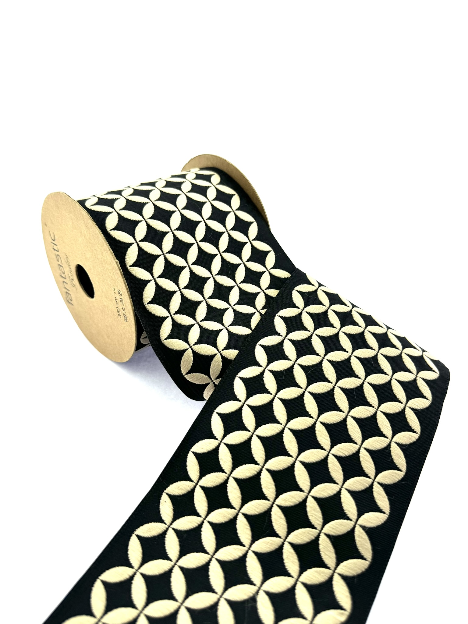 Drapery Banding Tape, Embroidery Trim, 3.93 inch Woven Trim for Pillows and Home Decor, Drapery Trim Tape, Window Treatment Trim 100185