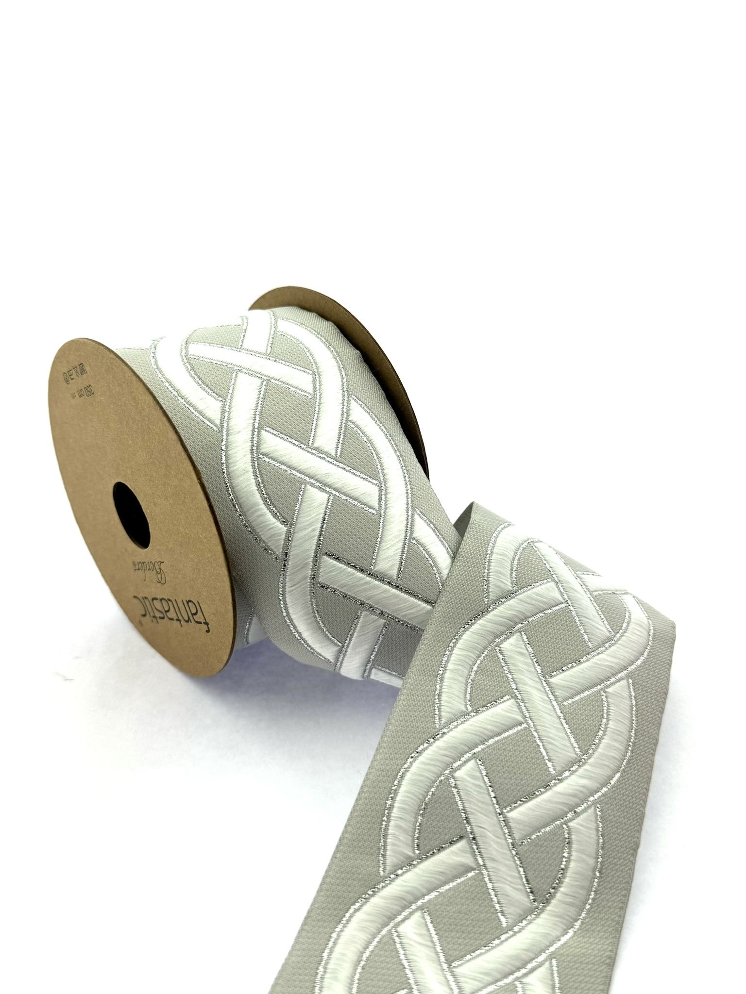 Celtic Knot Drapery Trim, Embroidery Trim, 2.75 inch Woven Trim for Curtains, Cushions and Home Furnishing Textile, Jacquard Border 70177