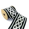 Celtic Knot Drapery Trim, Embroidery Trim, 3.93 inch Woven Trim for Curtains, Cushions and Home Furnishing Textile, Jacquard Border 100177
