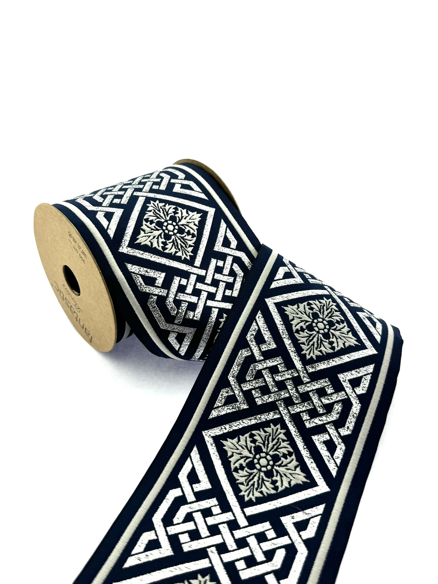 Luxurious Embroidery Trim, 2.75-inch Woven Trim for Curtains Cushions, Drapery Trim Tape, Jacquard Border Trim 70198