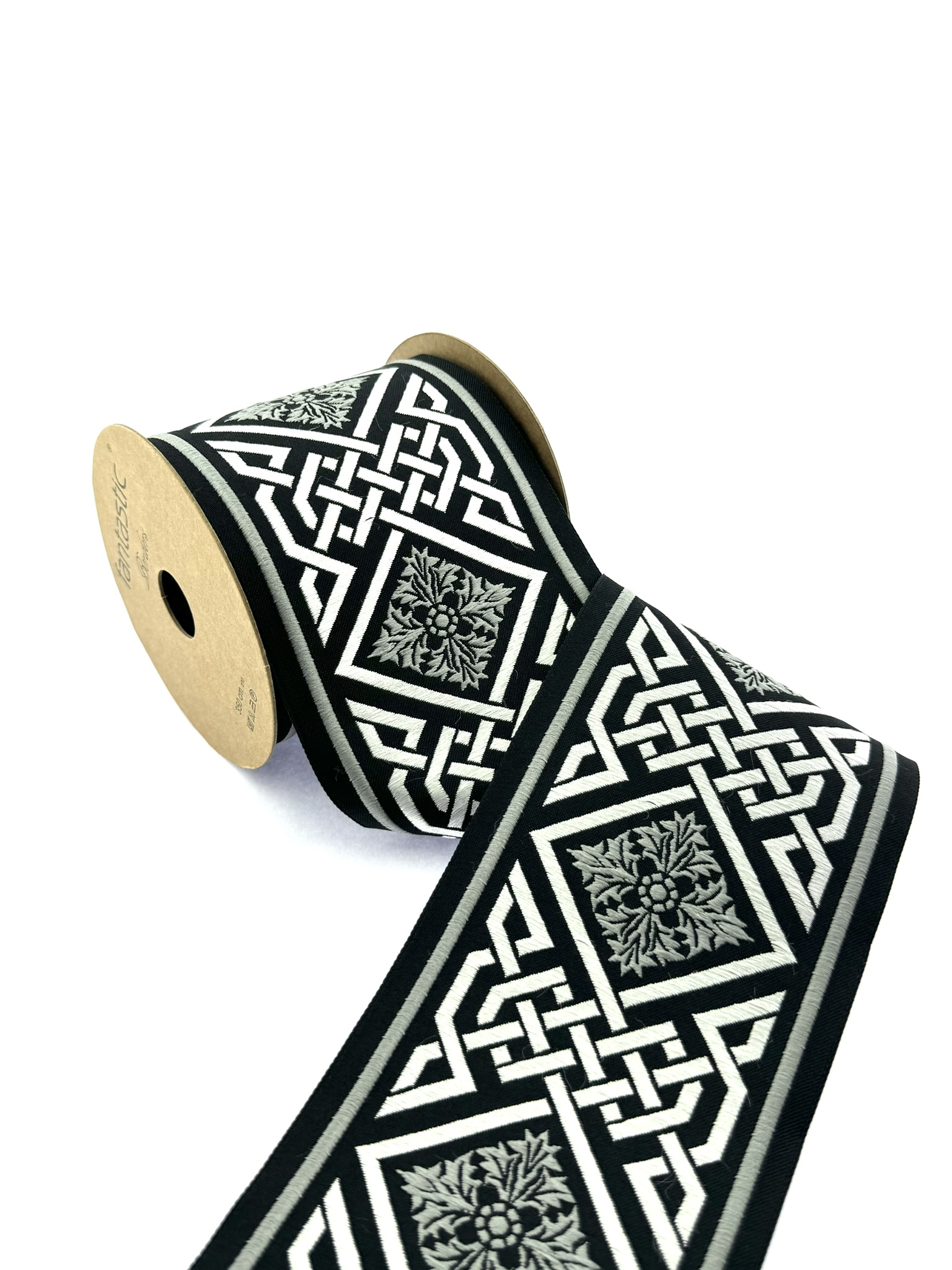 Luxurious Embroidery Trim, 2.75-inch Woven Trim for Curtains Cushions, Drapery Trim Tape, Jacquard Border Trim 70198