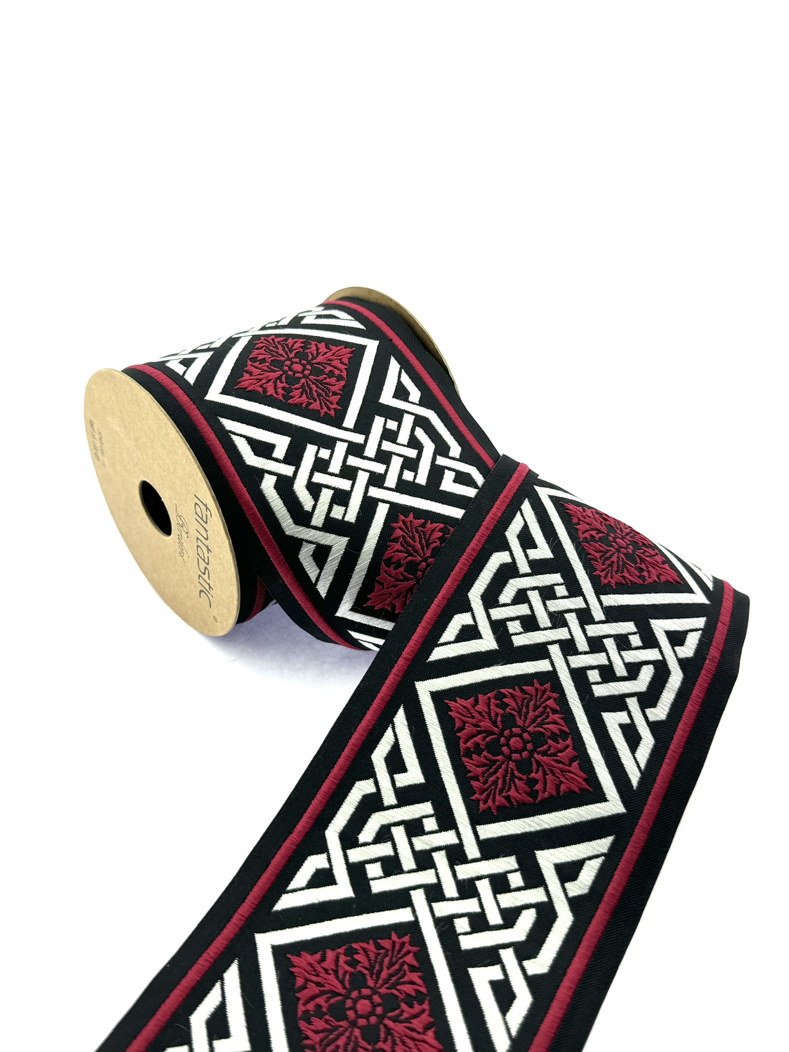 Luxurious Embroidery Trim, 2.75-inch Woven Trim for Curtains Cushions, Drapery Trim Tape, Jacquard Border Trim 70198