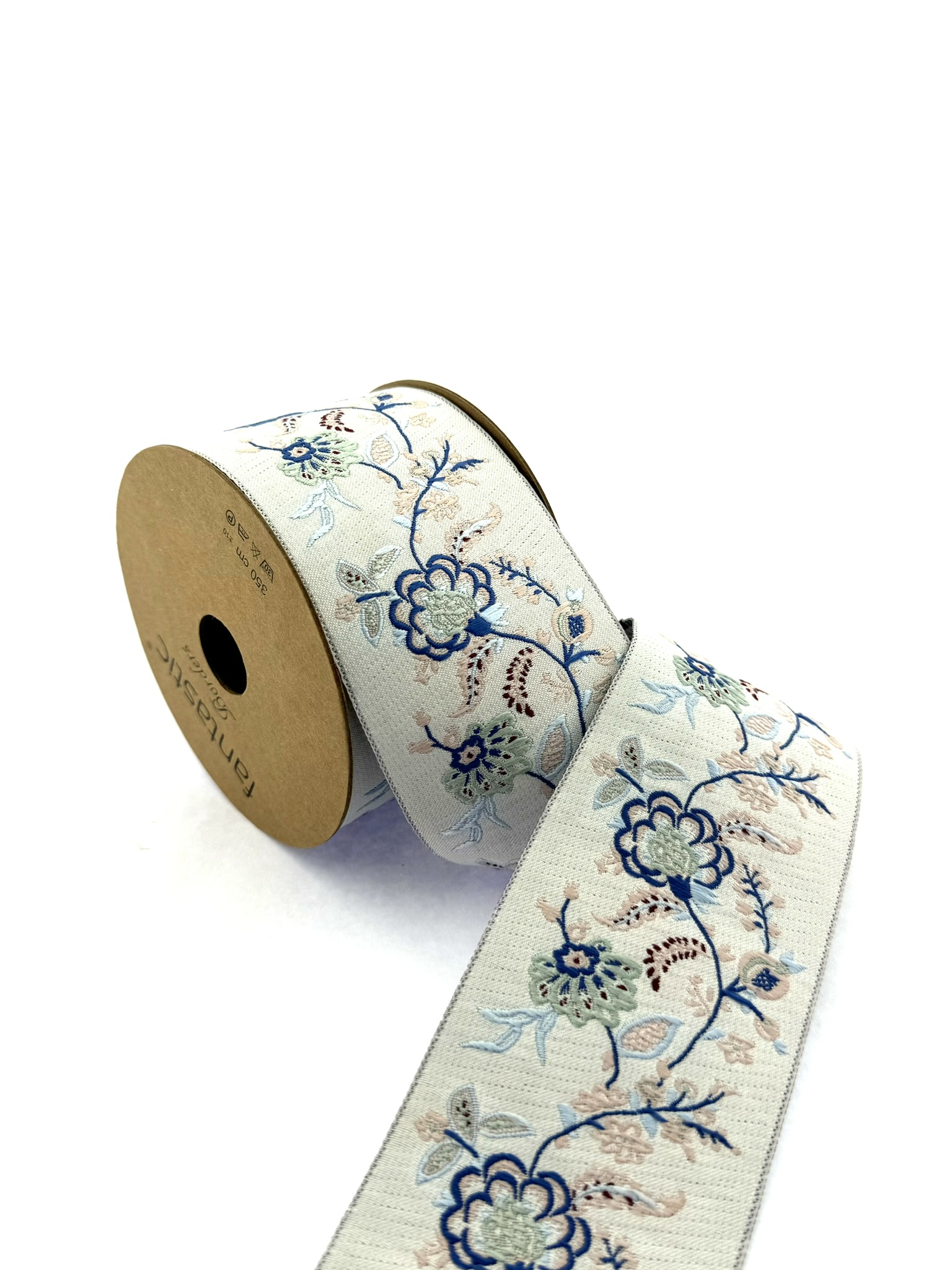 Embroidery Trim, Floral Sewing Trim, 2.75-inch Woven Trim for Curtains and Cushions, Drapery Trim Tape, 70218