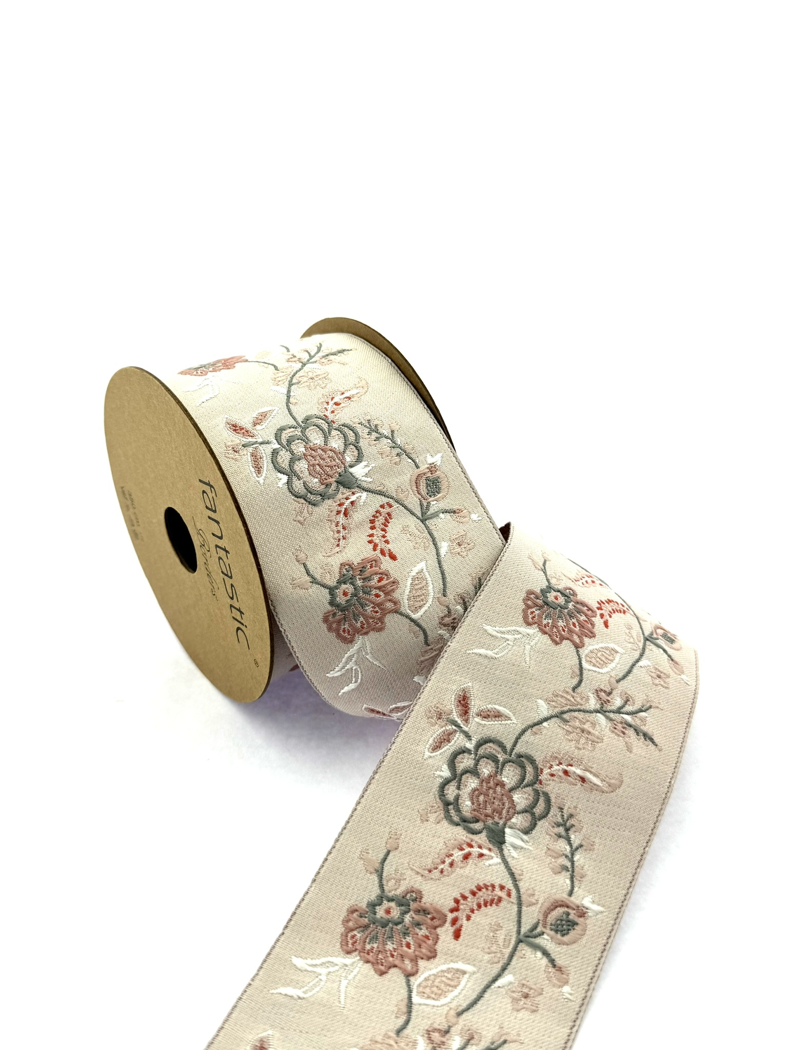 Embroidery Trim, Floral Sewing Trim, 2.75-inch Woven Trim for Curtains and Cushions, Drapery Trim Tape, 70218