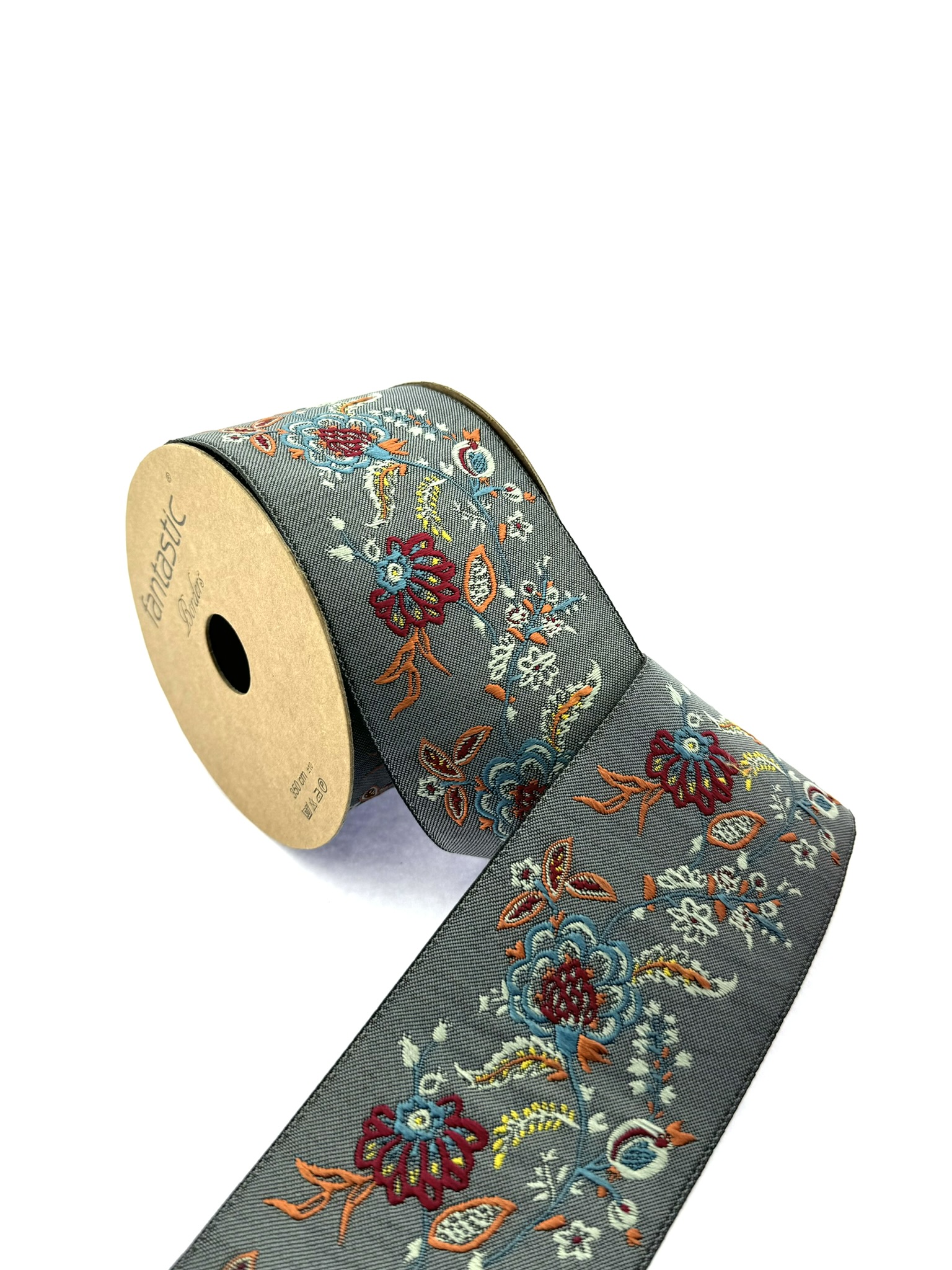 Embroidery Trim, Floral Sewing Trim, 2.75-inch Woven Trim for Curtains and Cushions, Drapery Trim Tape, 70218