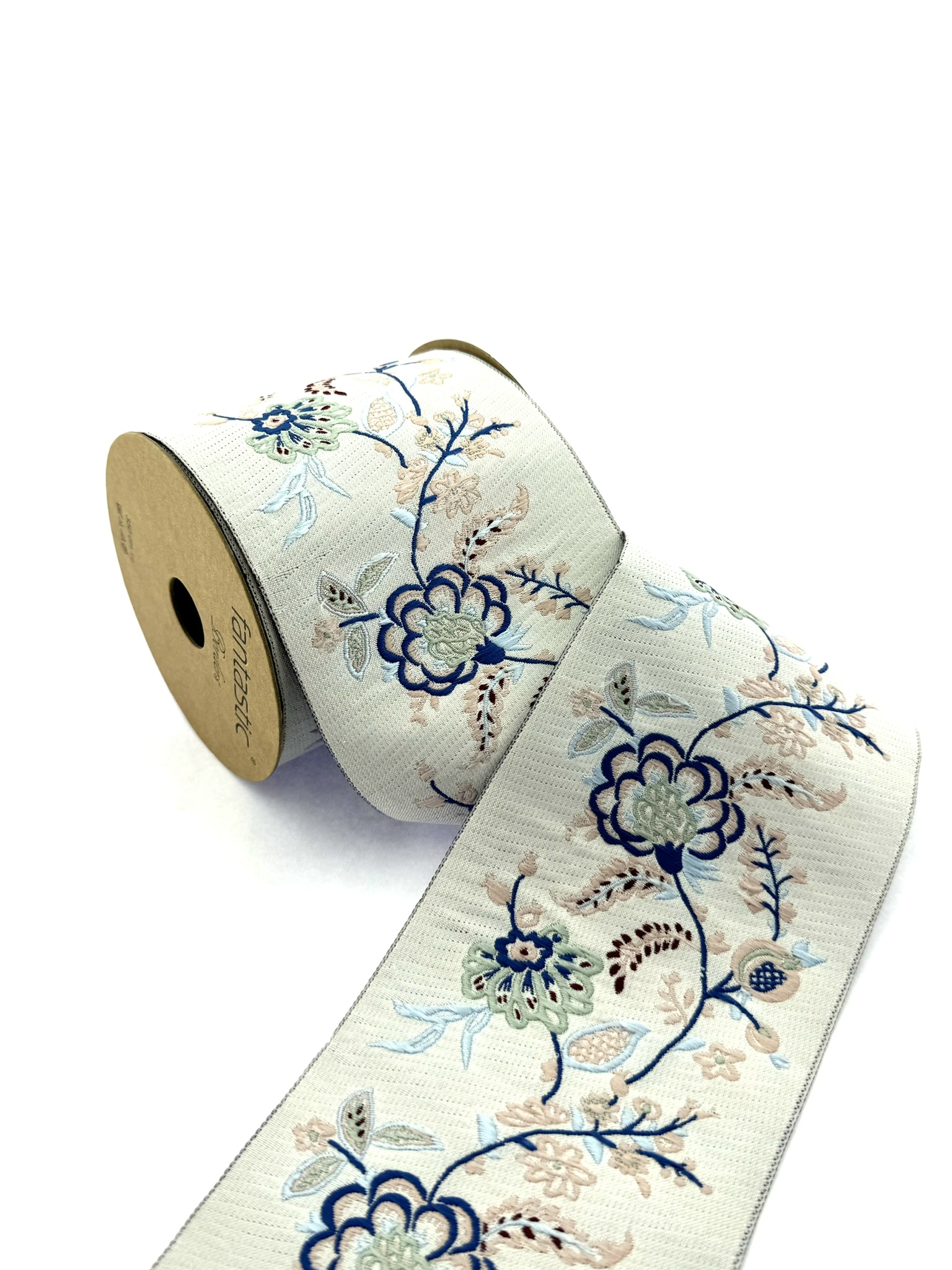 Embroidery Trim, Floral Sewing Trim, 3.93 inch Woven Trim for Curtains and Cushions, Drapery Trim Tape, 100218