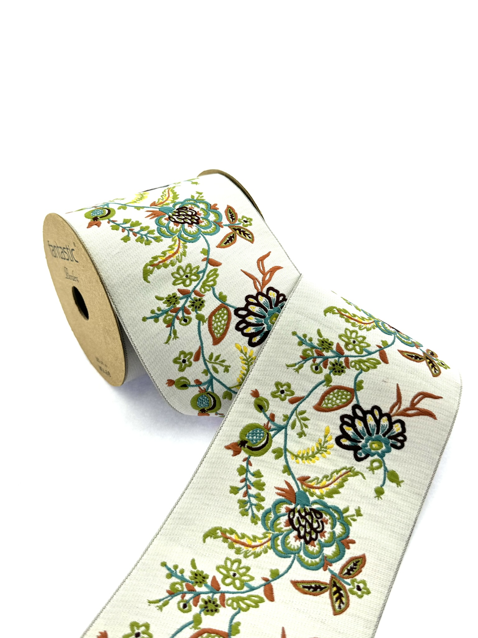 Embroidery Trim, Floral Sewing Trim, 3.93 inch Woven Trim for Curtains and Cushions, Drapery Trim Tape, 100218