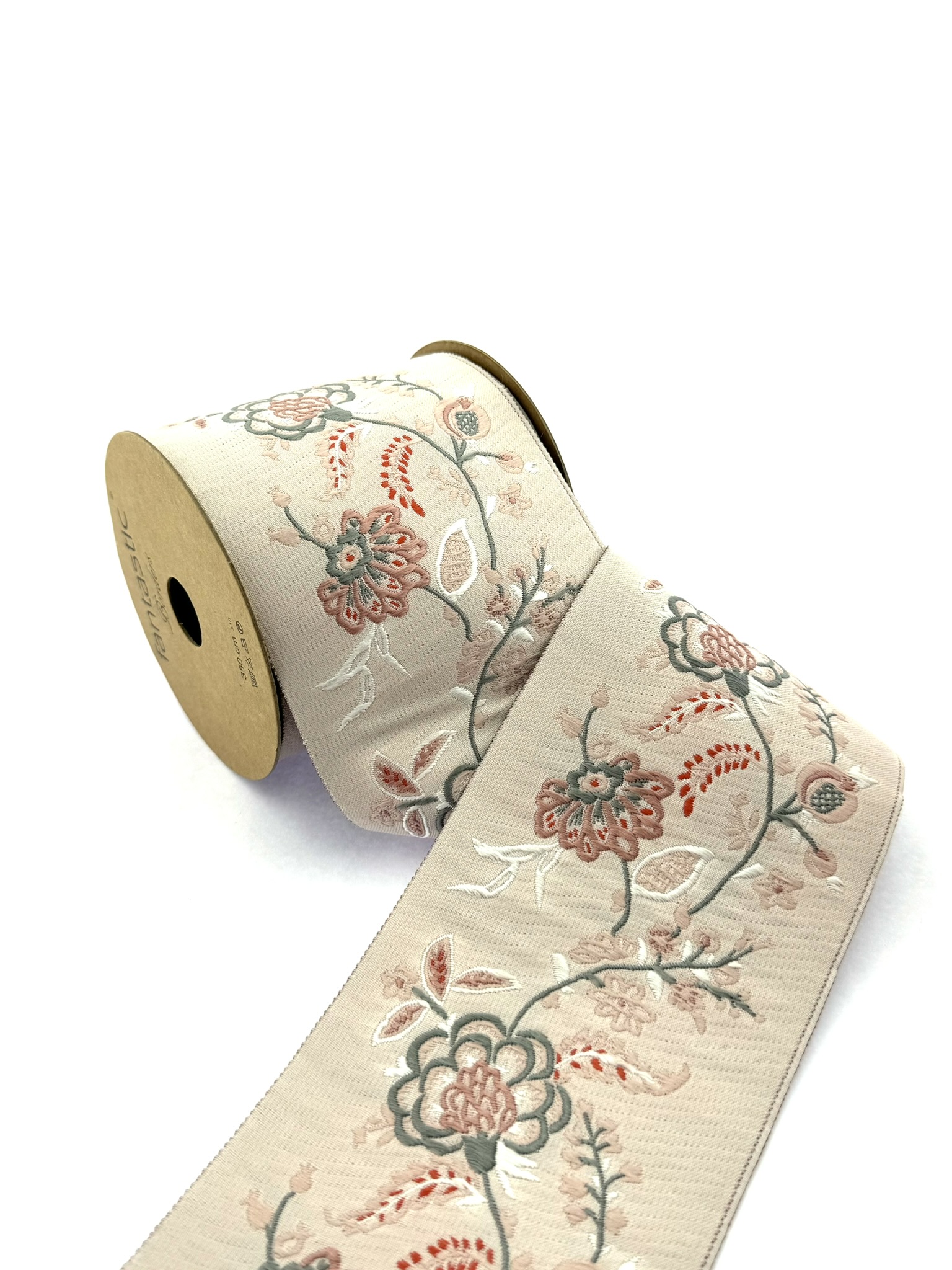 Embroidery Trim, Floral Sewing Trim, 3.93 inch Woven Trim for Curtains and Cushions, Drapery Trim Tape, 100218
