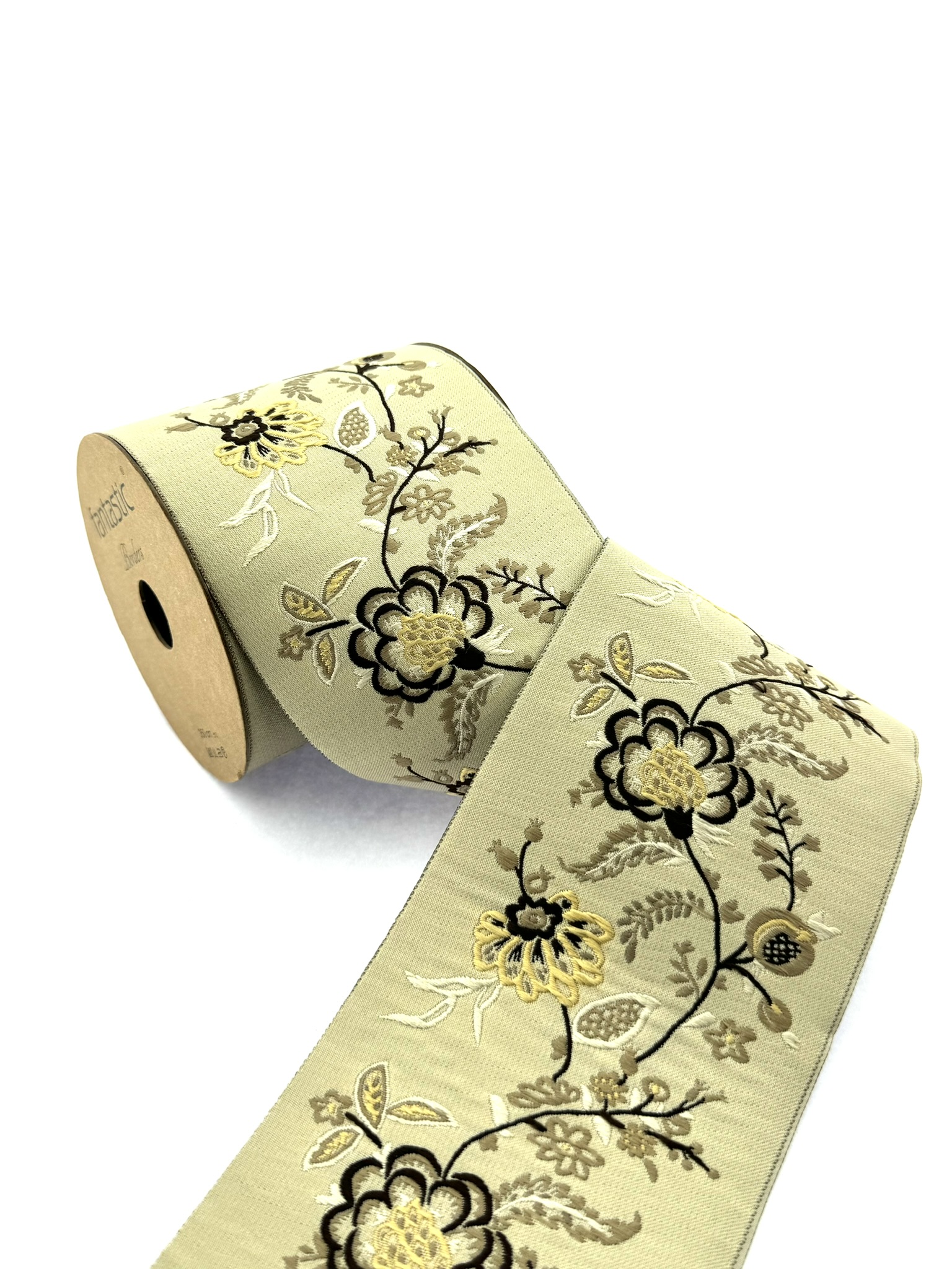 Embroidery Trim, Floral Sewing Trim, 3.93 inch Woven Trim for Curtains and Cushions, Drapery Trim Tape, 100218