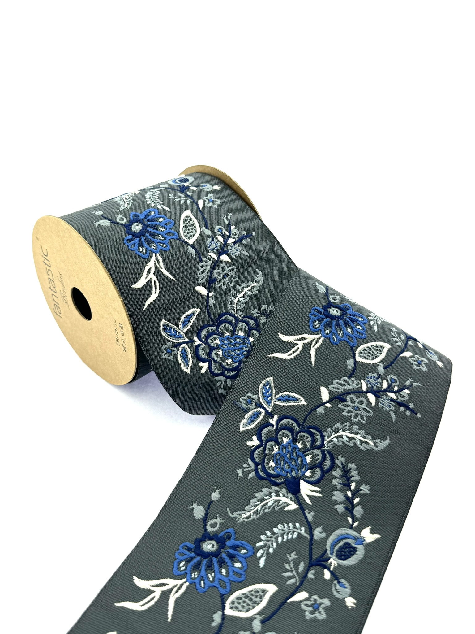 Embroidery Trim, Floral Sewing Trim, 3.93 inch Woven Trim for Curtains and Cushions, Drapery Trim Tape, 100218
