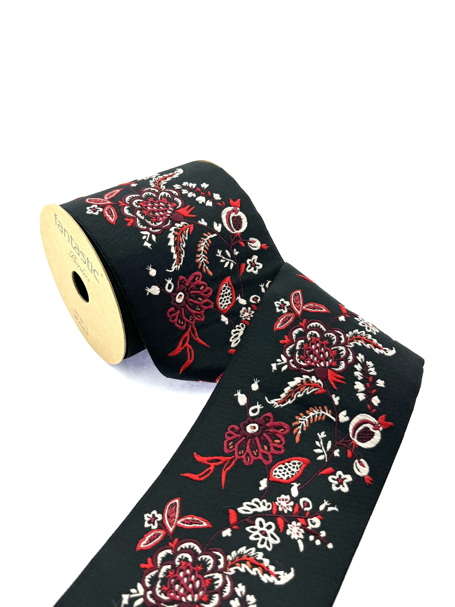 Embroidery Trim, Floral Sewing Trim, 3.93 inch Woven Trim for Curtains and Cushions, Drapery Trim Tape, 100218