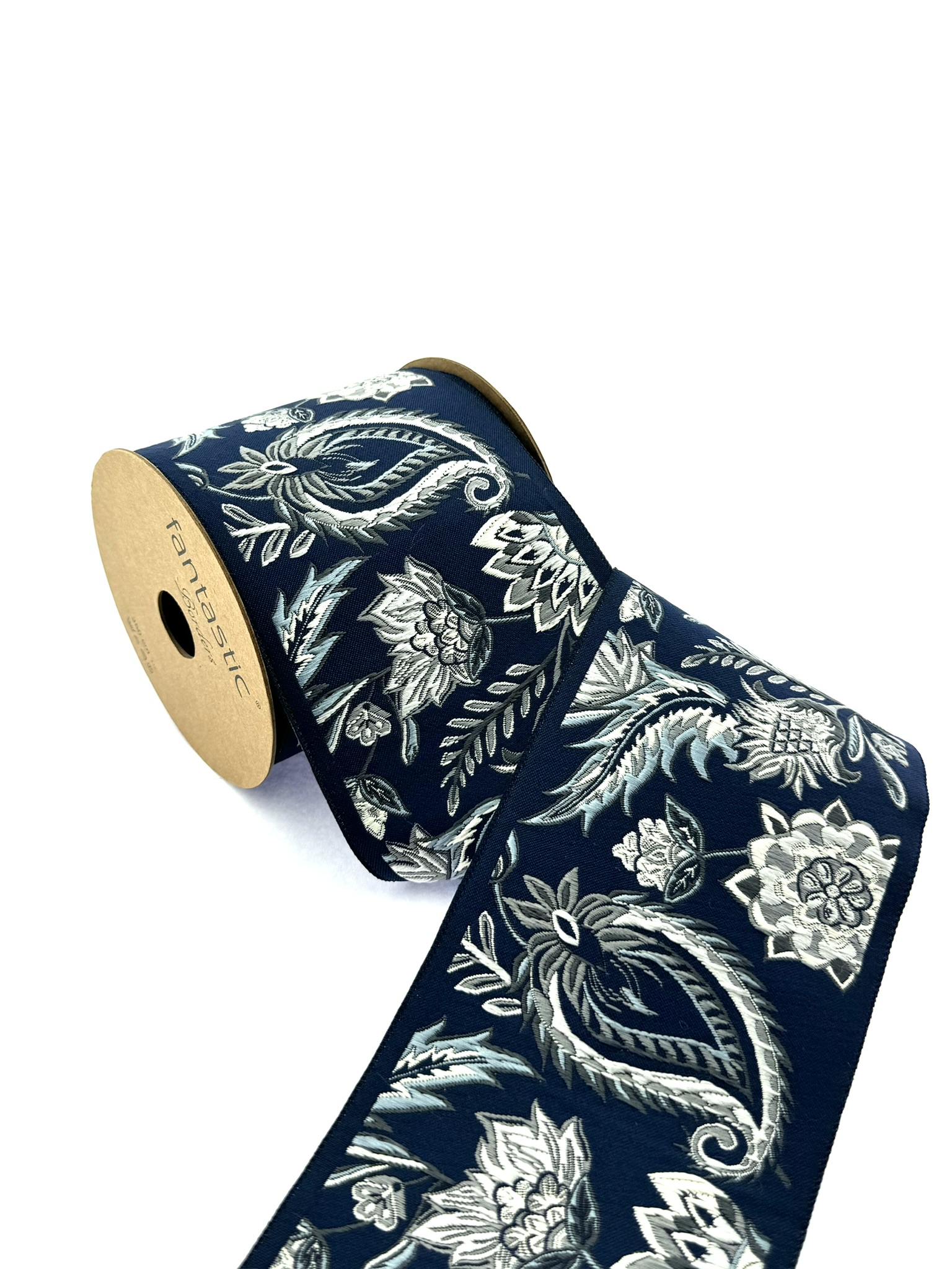 Floral Drapery Trim Tape, Embroidery Trim, Sewing Trim, 3.93 inch Woven Trim for Curtains and Cushions, Fabric for Sewing Decor 100216