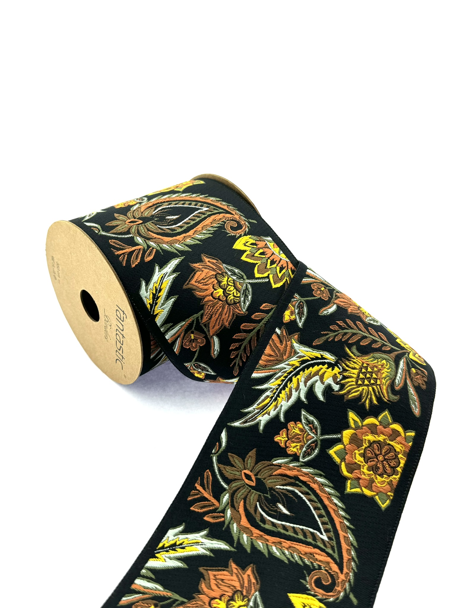 Floral Drapery Trim Tape, Embroidery Trim, Sewing Trim, 3.93 inch Woven Trim for Curtains and Cushions, Fabric for Sewing Decor 100216