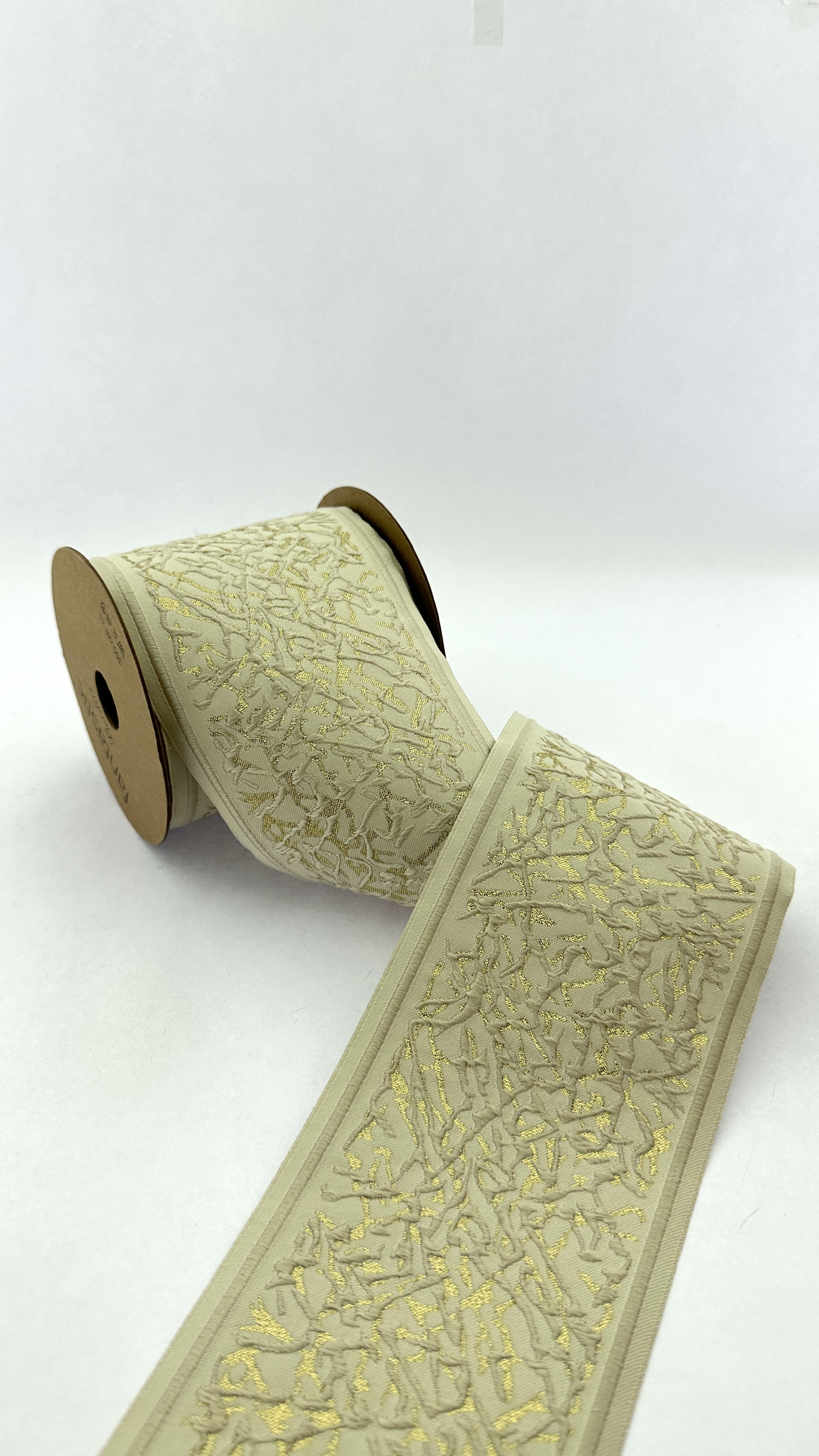 IMG_E7878 Jacquard Fabric Trim, Decorative Curtain Trim, 3.93 inch Woven Trim for Cushions and Home Decor, Drapery Trim Tape, Jacquard Border 100195