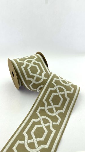 Drapery Trim for Curtains, Embroidery Trim Tape, 3.93 inch Woven Trim for Cushions and Home Decor, Drapery Trim Tape, Jacquard Border 100173