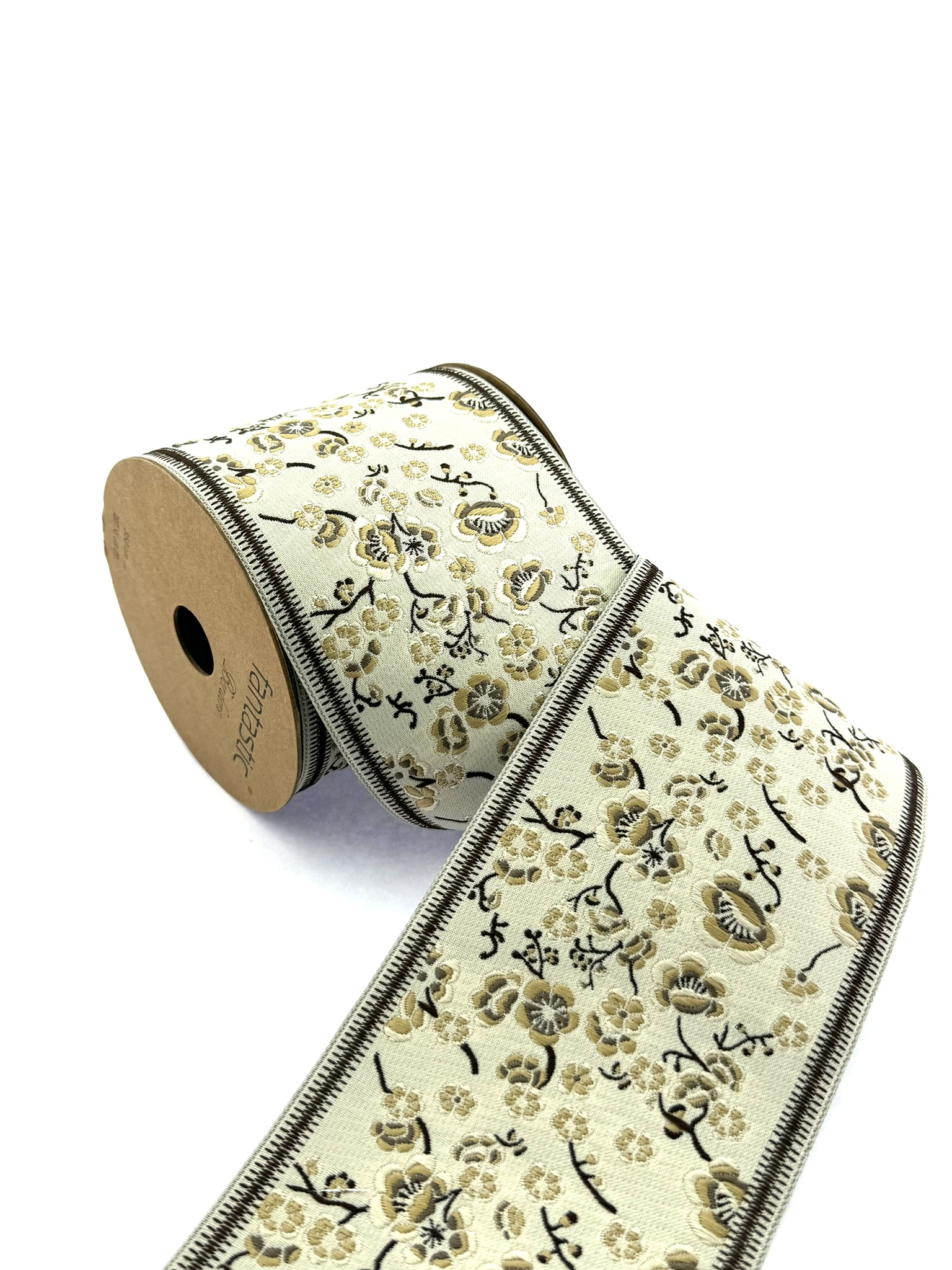 IMG_0299 Decorative Trim Tape for Drapes, 100 mm Jacquard Fabric Trim, Pillow Trim, Drapery Banding Tape, Jacquard Border for Interior Design 100215