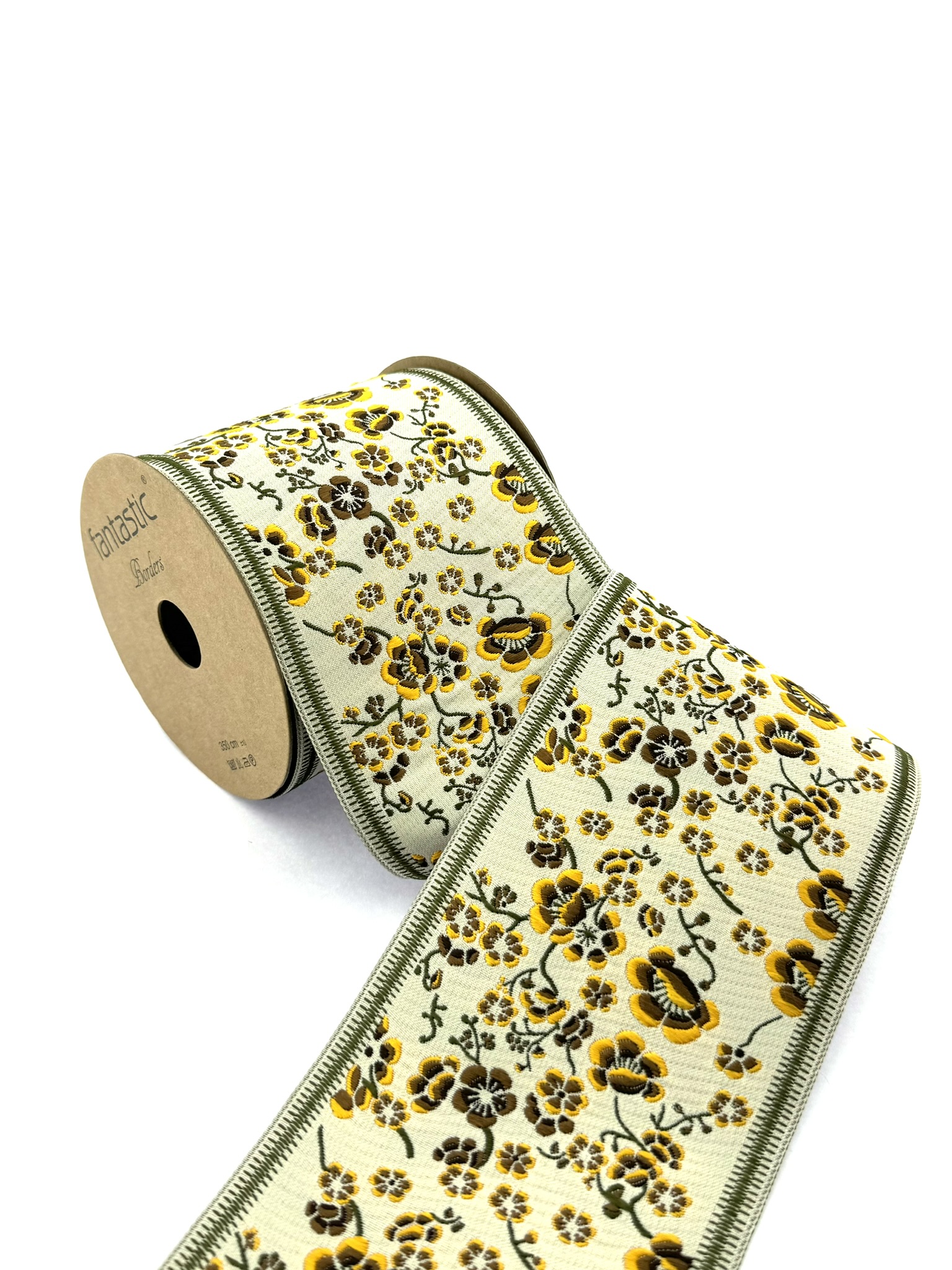 Decorative Trim Tape for Drapes, 100 mm Jacquard Fabric Trim, Pillow Trim, Drapery Banding Tape, Jacquard Border for Interior Design 100215