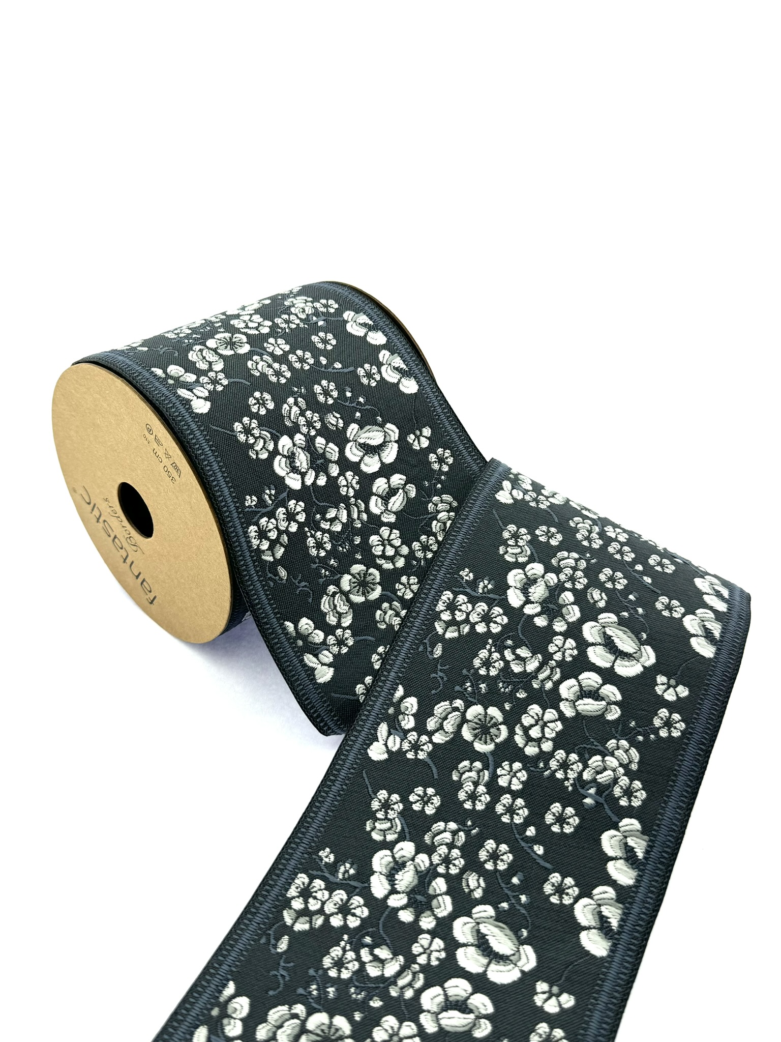 IMG_0301 Decorative Trim Tape for Drapes, 100 mm Jacquard Fabric Trim, Pillow Trim, Drapery Banding Tape, Jacquard Border for Interior Design 100215