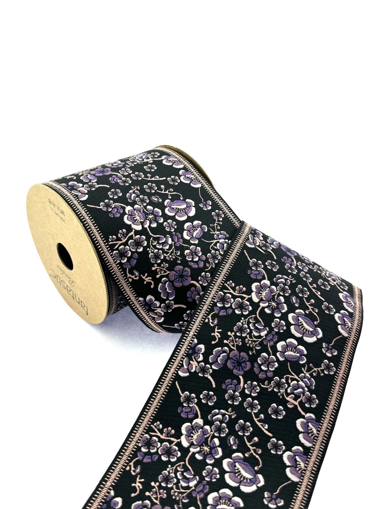 IMG_0303 Decorative Trim Tape for Drapes, 100 mm Jacquard Fabric Trim, Pillow Trim, Drapery Banding Tape, Jacquard Border for Interior Design 100215
