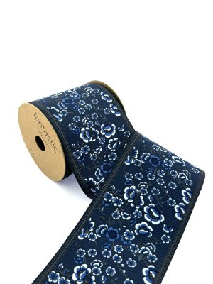 Decorative Trim Tape for Drapes, 100 mm Jacquard Fabric Trim, Pillow Trim, Drapery Banding Tape, Jacquard Border for Interior Design 100215